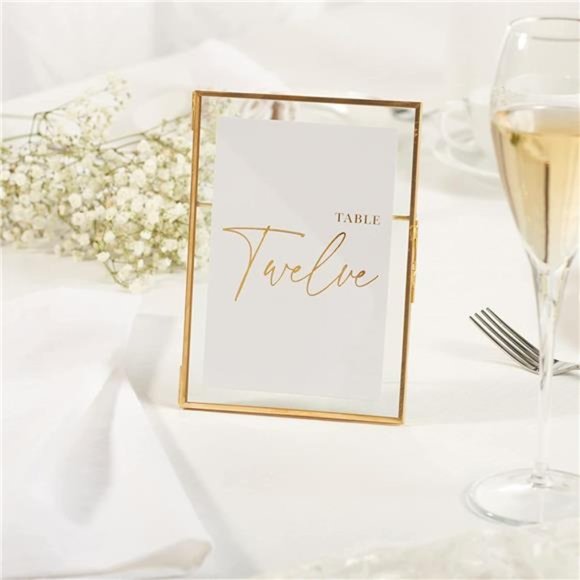 Wedding Table Numbers - Gold Table Numbers for Wedding Reception - Table Number - Picture 3 of 7